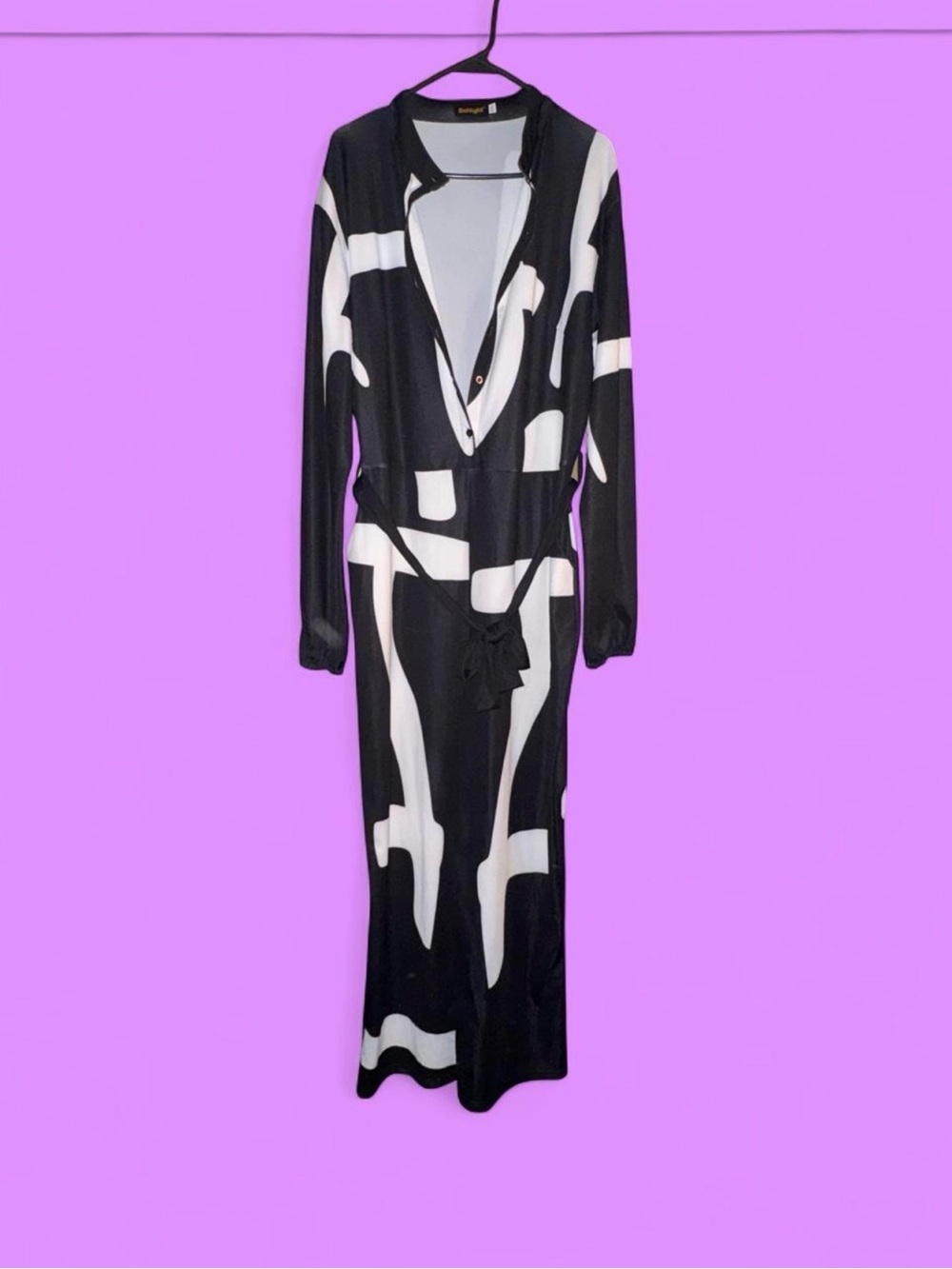 Black & White Abstract Jumpsuit